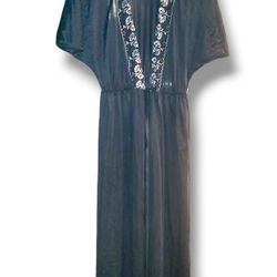 Alan R Nightgown Black Silky 