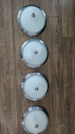3-Light Brushed Nickel Flush Mount Light Fixture