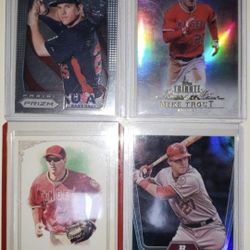 3 Mike Trout Rookie Cards And 1 Non Rookie Card 