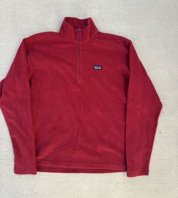 Patagonia Jacket Adult Medium Red Micro D Fleece Synchilla Pullover Outdoor Mens