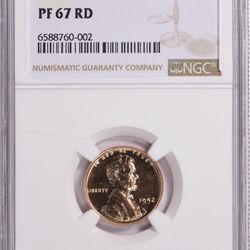 1952 Lincoln Cent NGC Proof-67 RD PF / PR
