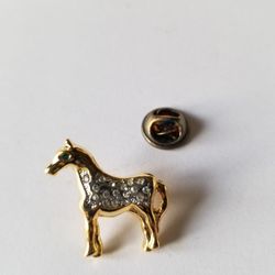 Equestrian Horse Gold Pin/brooch Small