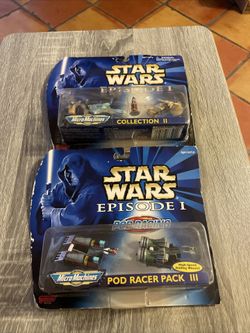 Star Wars Micro Machines Episode I Collection II & POD Racer Pack 3 Vehicles 