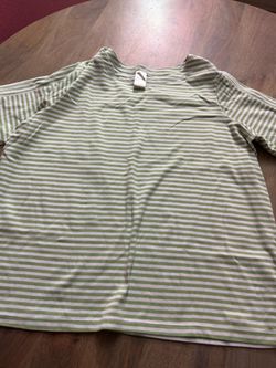 Green and White Striped T-Shirt