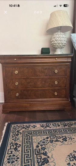 Ethan Allen marble top chest / dresser