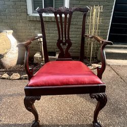 18th/19th Century Victorian Chipoendale Style Hand carved Chair 