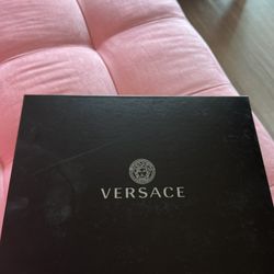 Versace Logo Crystal-Embellished Leather Belt For Women 