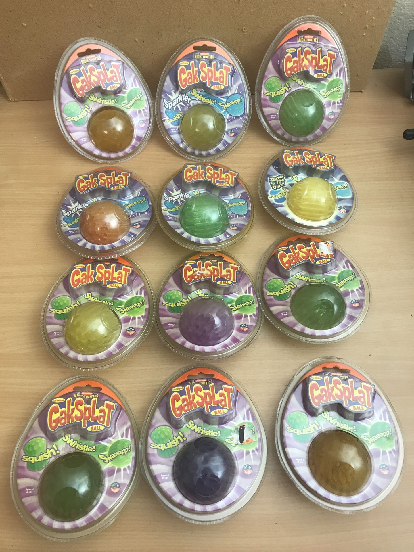 Nickelodeon The Original Gak Splat Ball New In Packing 21/2” Lot Of 12