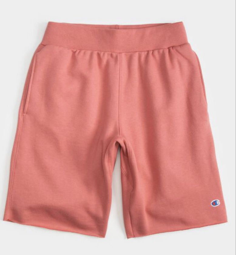 Champion Reverse Weave Men’s Cut Off Sweat Fleece Shorts Pink Blush Brand New DS