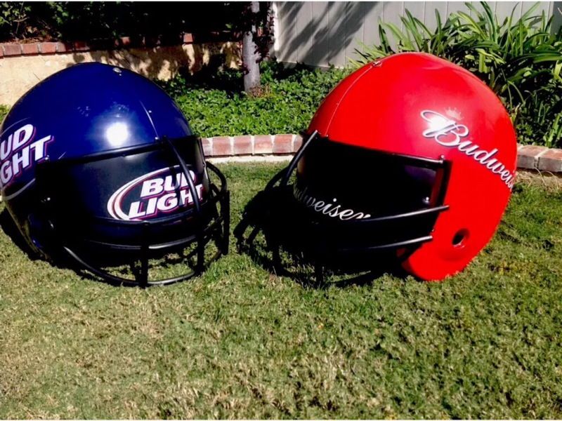 Budweiser & bud light giant football helmets