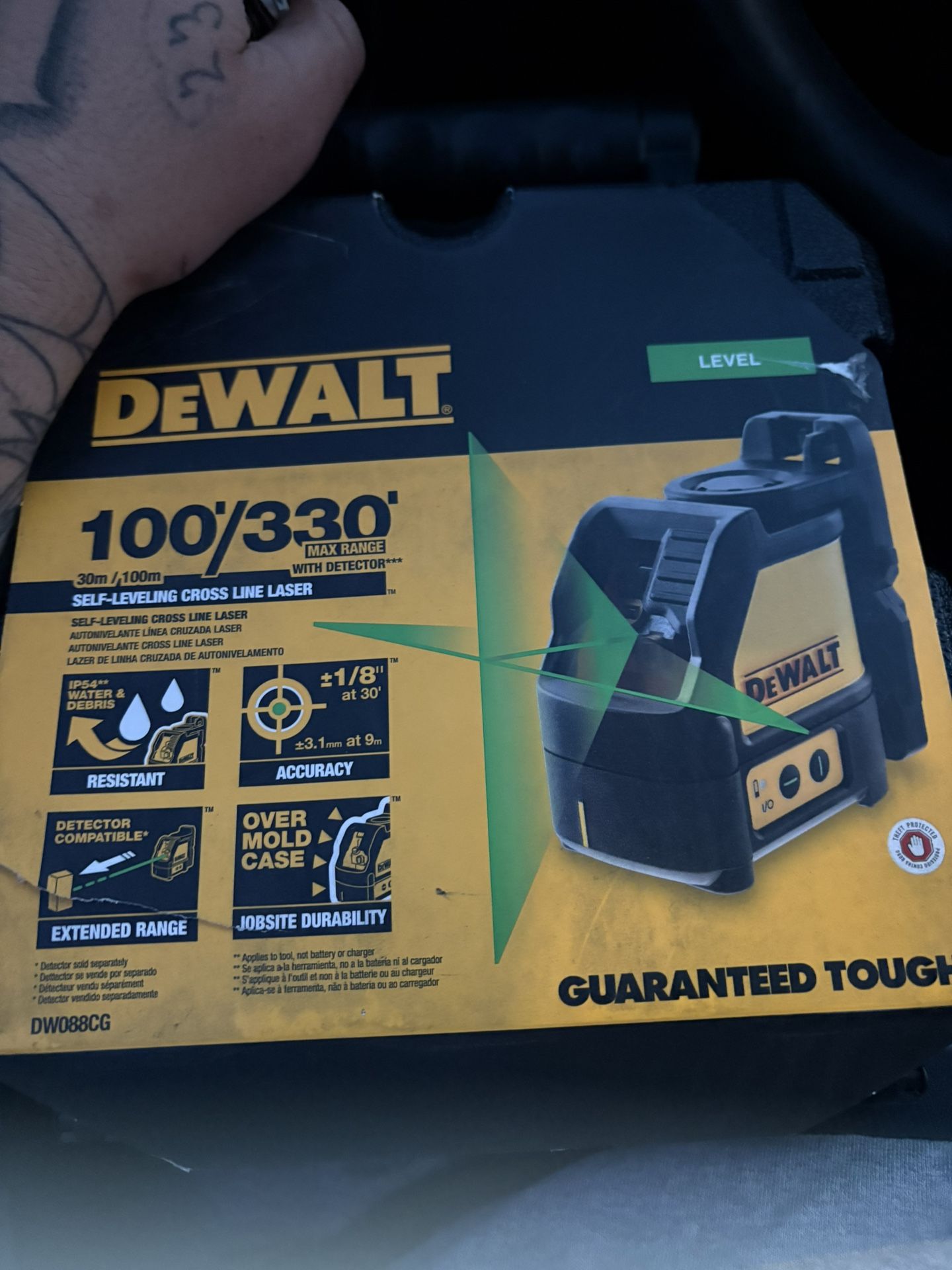 Dewalt 100’/300’ Self Leveling Cross Line Laser