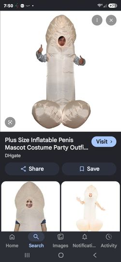 Inflatable Penis Mascot Costume halloween