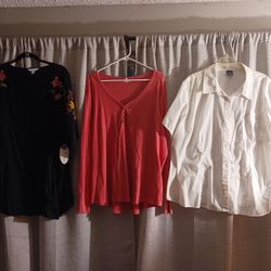 Women’s 2X And 3X New And Used, Dress And Casual Shirts $175 OBO 