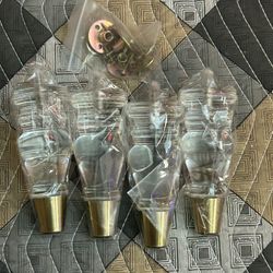 Set of 4 Acrylic Clear Furniture Legs Replacement Sofa Couch Feet 6”  NEW