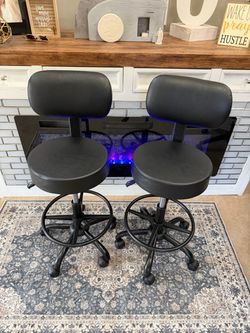 13” Wide Seat Drafting Chair Stools with Footrings