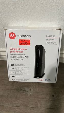 Motorola MG7550 cable modem plus router