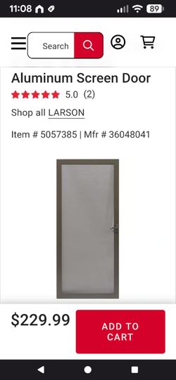 Larson 31x80 screen door