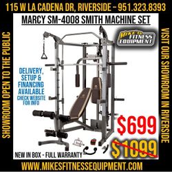 Marcy Squat Rack Smith Machine Home Gym System 