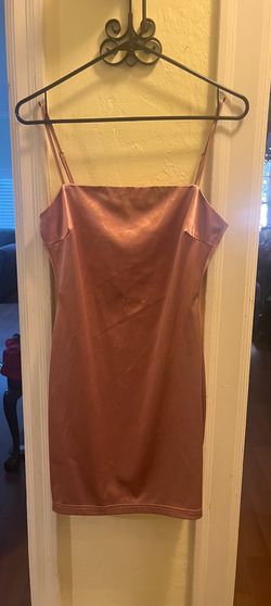 Satin pink dress