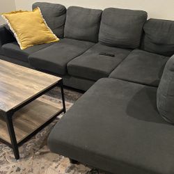 Blue Sectional Couch / sofa