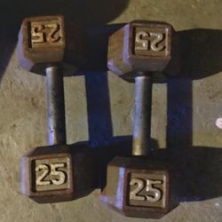 (2) 25 Lbs Dumbbells 