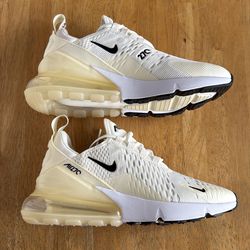 New Nike Air Max 270 Sail Black Coconut Milk Shoes Women’s 6.5, Youth 5y