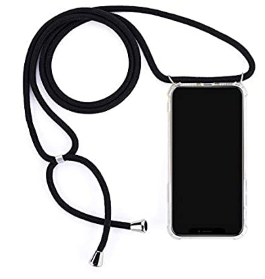 iPhone 11 Pro Max Crossbody Clear Case - Fashion Clear TPU , Holder Cord Strap Neck Lanyard, Protective Shock Absorption Air Cushion Bumper