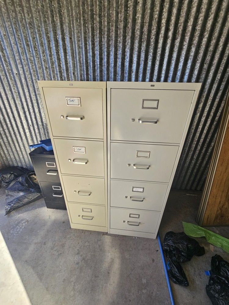 Tall, Beige, Legal-size File Cabinet, AND Tall, Beige, Letter-size File Cabinet,