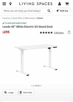 White standing computer desk  absolutely amazing condition