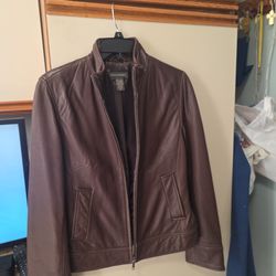 Leather Jacket banana republic women's