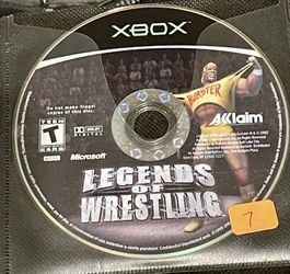 Xbox project Gotham racing & legends of wrestling & time splitters & serious Sam 2 video games discs