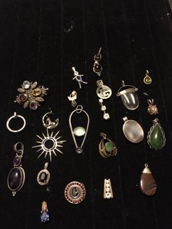23 sterling silver pendents
