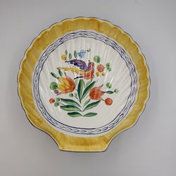 Vintage Herend Village Pottery "Morning Song" Shell Dish. Spring decor Easter kitchen decor