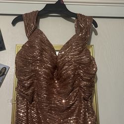 Gold/brown Dress