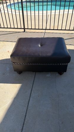 A stool with soft upholstery
