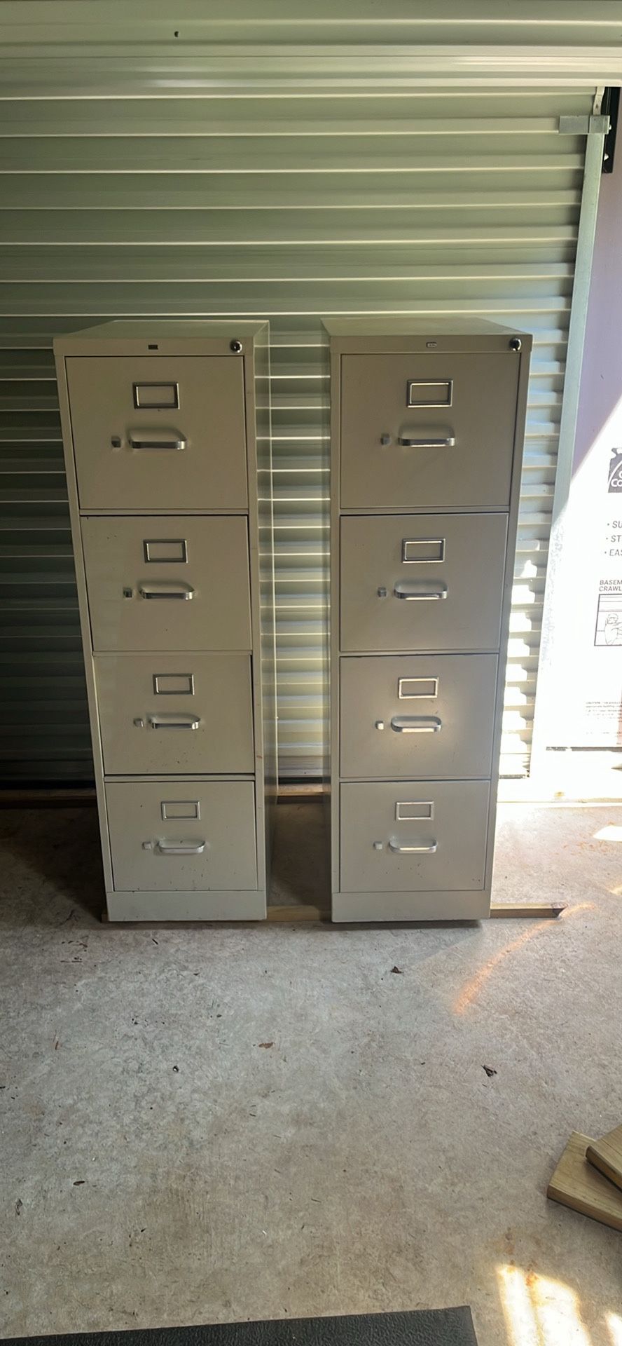 2 Hon 4 Drawer File Cabinets