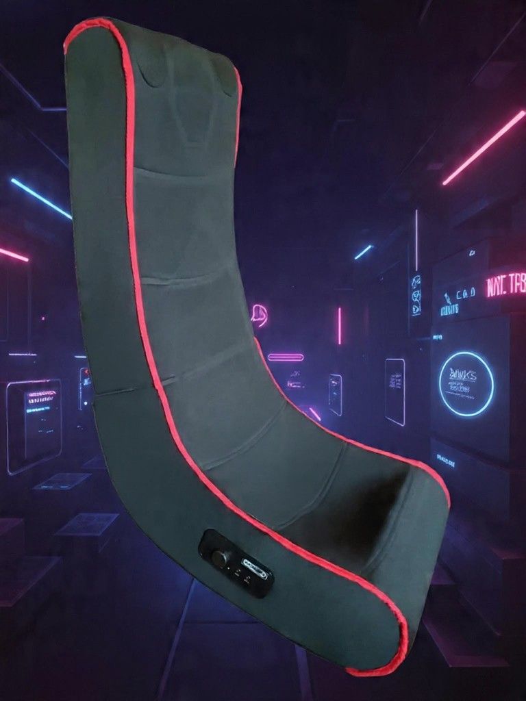 Black Gaming Chair with Red Trim