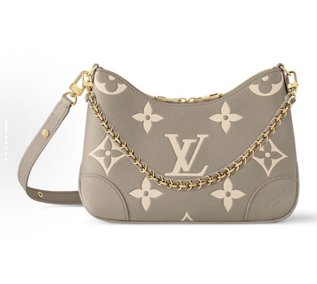 LOUIS VUITTON Boulogne Detachable Adjustable Shoulder Strap Zipper Open and Close Croissant Embosed Grained Cow Leather Single Shoulder (p406)73
