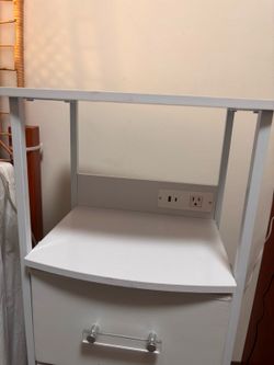 Dorm Essentials- Dormify Nightstand, Twin XL headboard, Lucid Gel Memory Foam, Ottoman