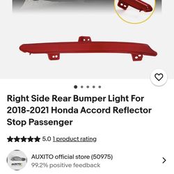 Honda accord rear reflector