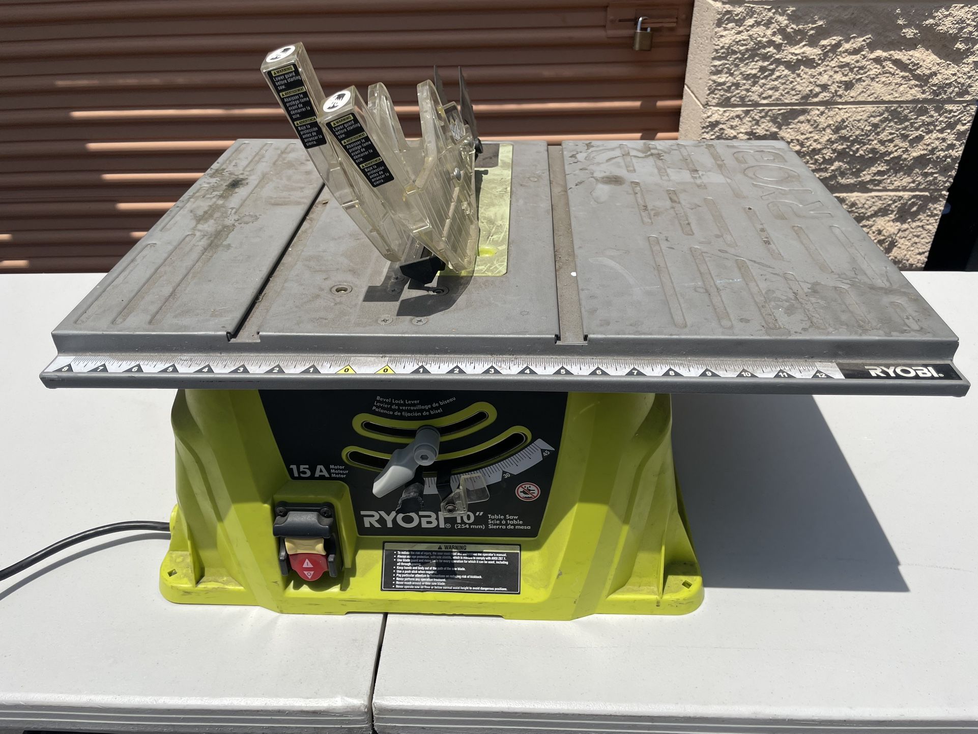 Ryobi 10" Table Saw RTS10G 15 Amps 5000 RPM No Stand Pre-Owned