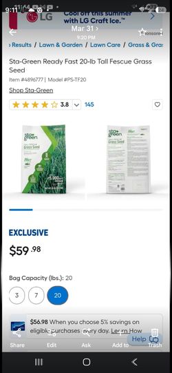 20 pounds  grass seeds