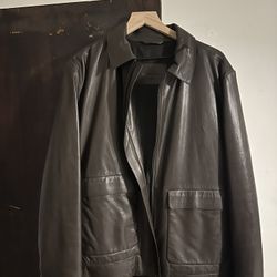 Massimo Dutti Leather Jack Size L - New w/o tags