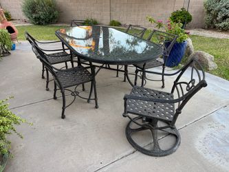 Cast Aluminum High End Patio Dining Set