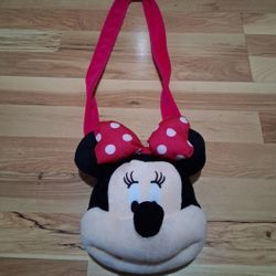 Pre-Owned DISNEY Plush Minnie Mouse Crossbody Bag Purse like new. 