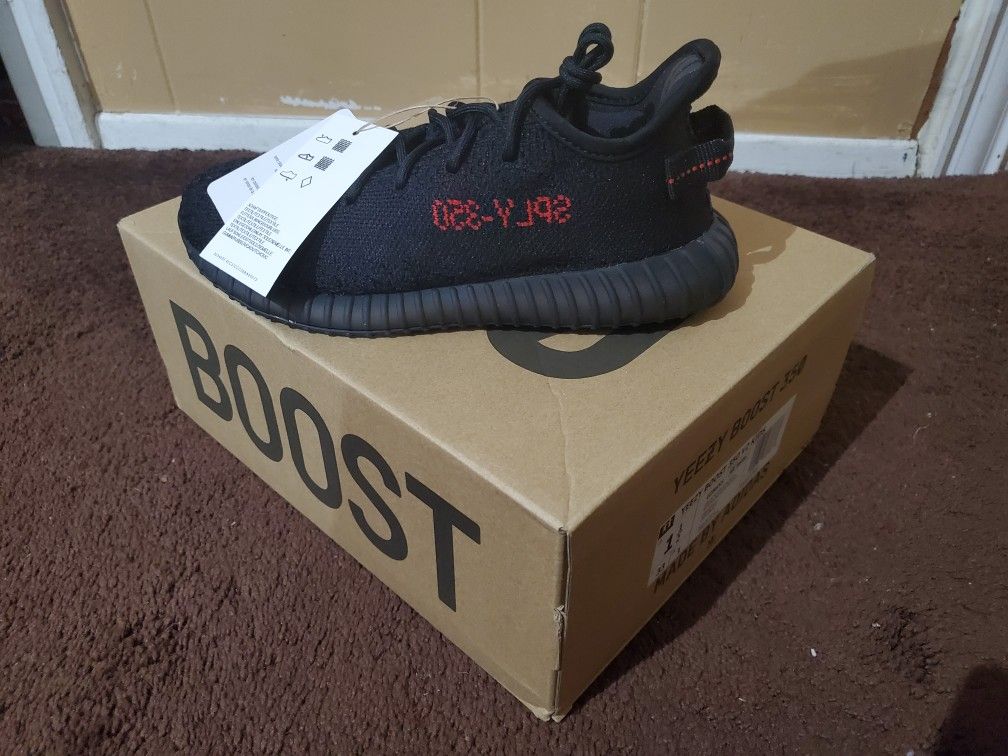 adidas Yeezy Boost 350 V2 KIDS BRED Size-1.5Y