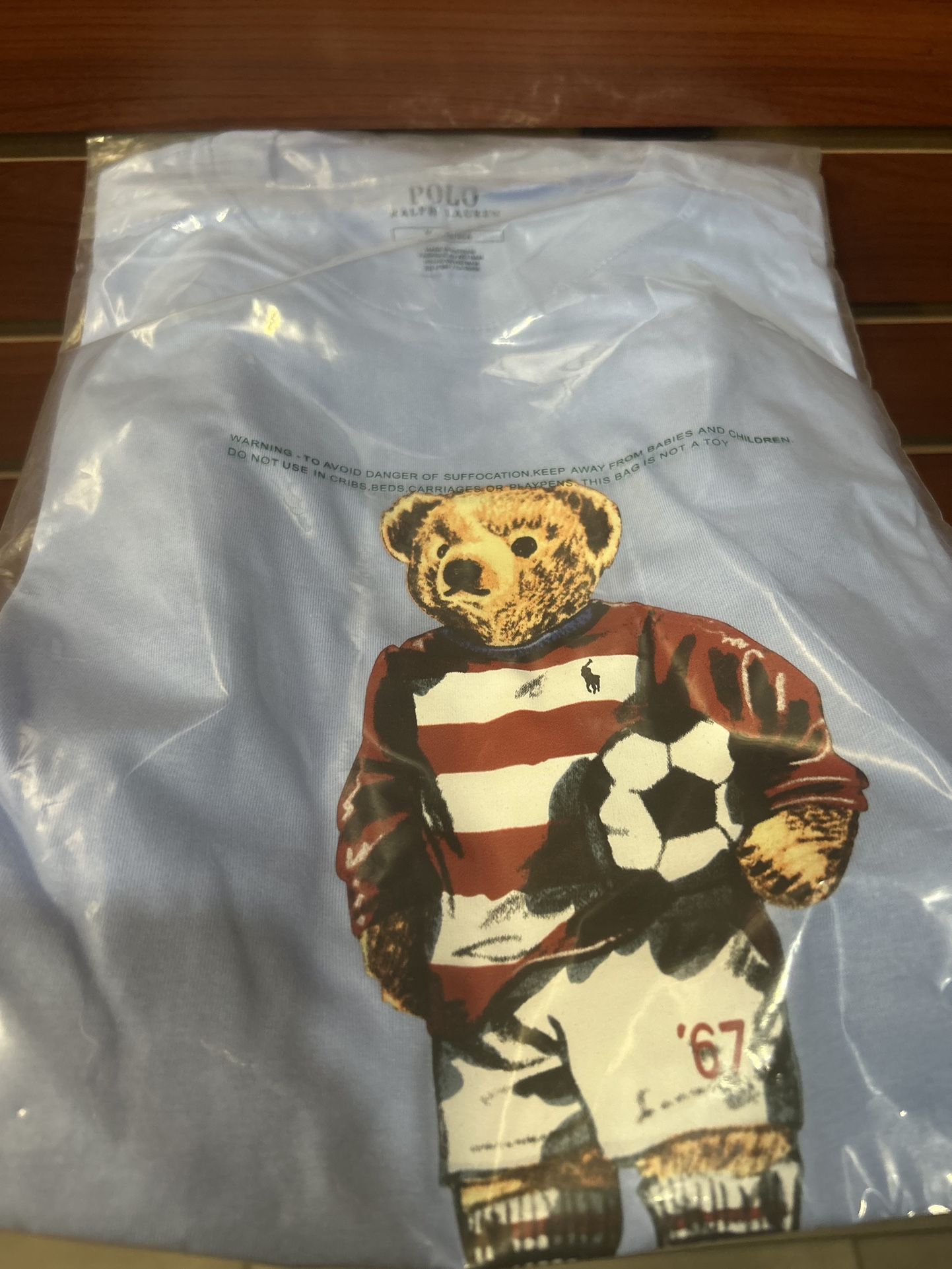 Polo Ralph Lauren Polo Bear T Shirt Baby Blue Size Medium