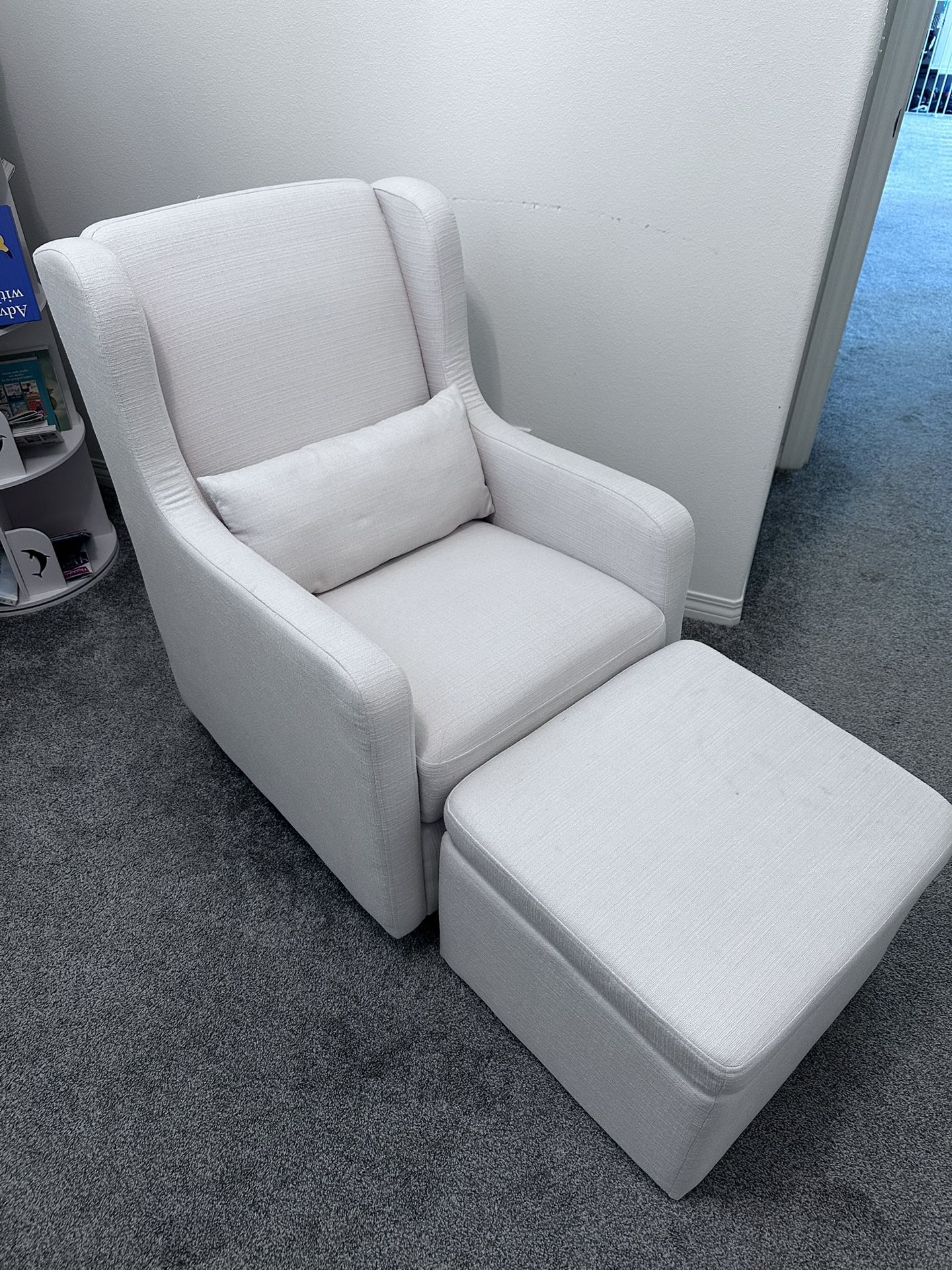 Carter's By DaVinci Adrian Swivel Glider Rocking Chair With Ottoman