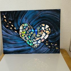 HEART 12X16 CANVAS PANEL ARTSY CRAFT 