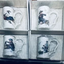 Lot Of 4 Vintage Steins Mugs By Gotham 